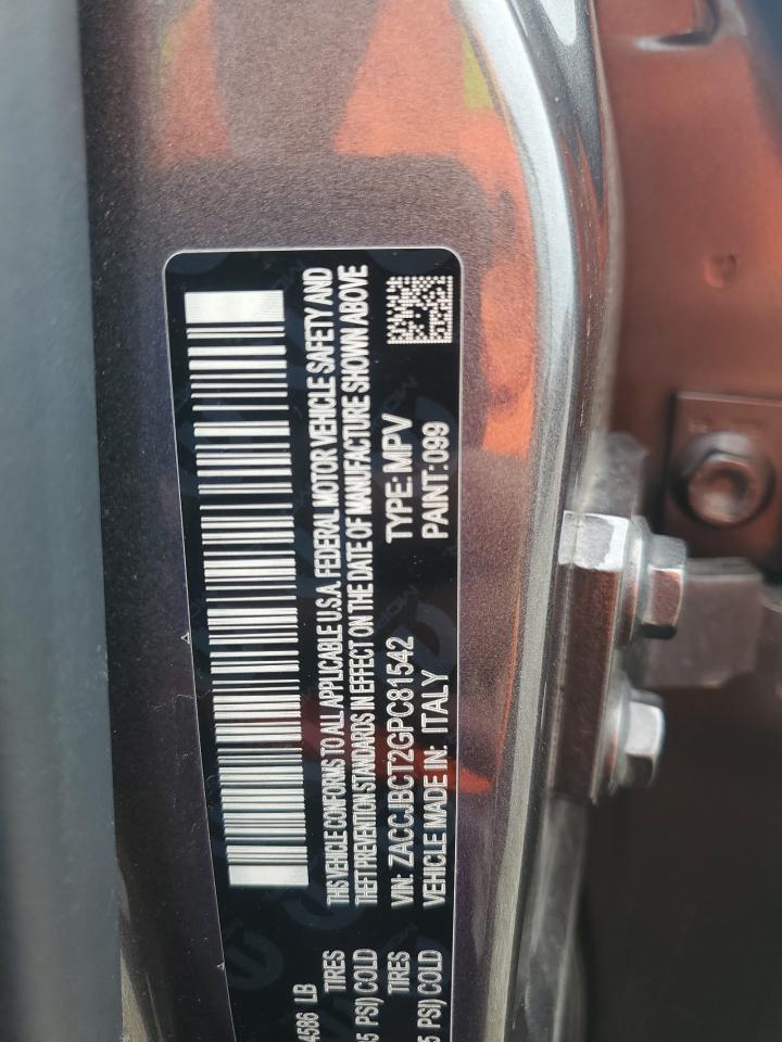 2016 Jeep Renegade Trailhawk VIN: ZACCJBCT2GPC81542 Lot: 62727835