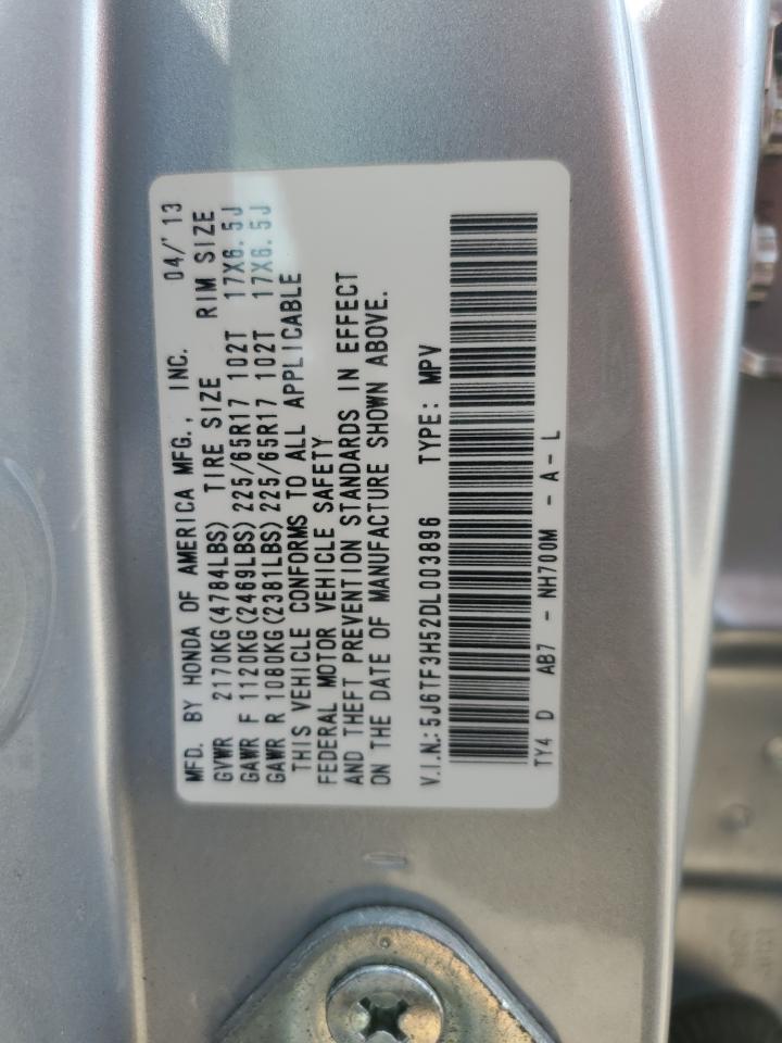 2013 Honda Crosstour Exl VIN: 5J6TF3H52DL003896 Lot: 61727635