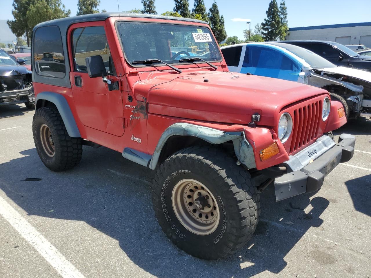1999 Jeep Wrangler / Tj Sport VIN: 1J4FY19S7XP401120 Lot: 64233665