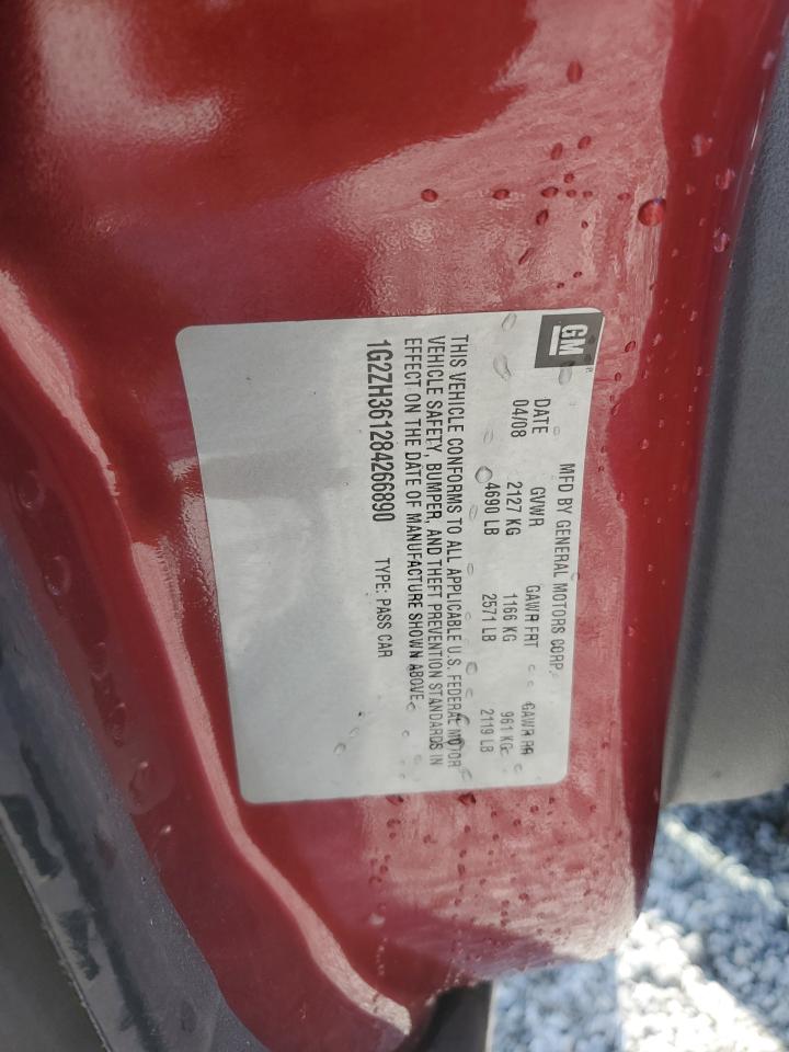 1g2zh361284266890 1G2ZH361284266890 2008 Pontiac G6 Gt