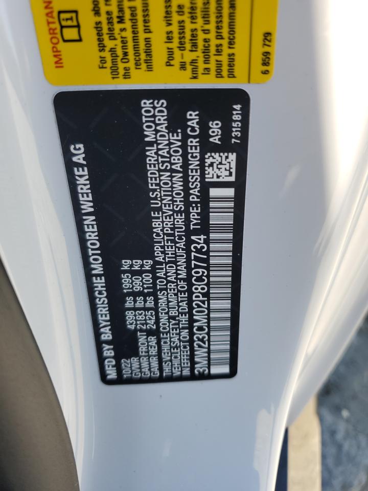 2023 BMW 230I VIN: 3MW23CM02P8C97734 Lot: 63805255
