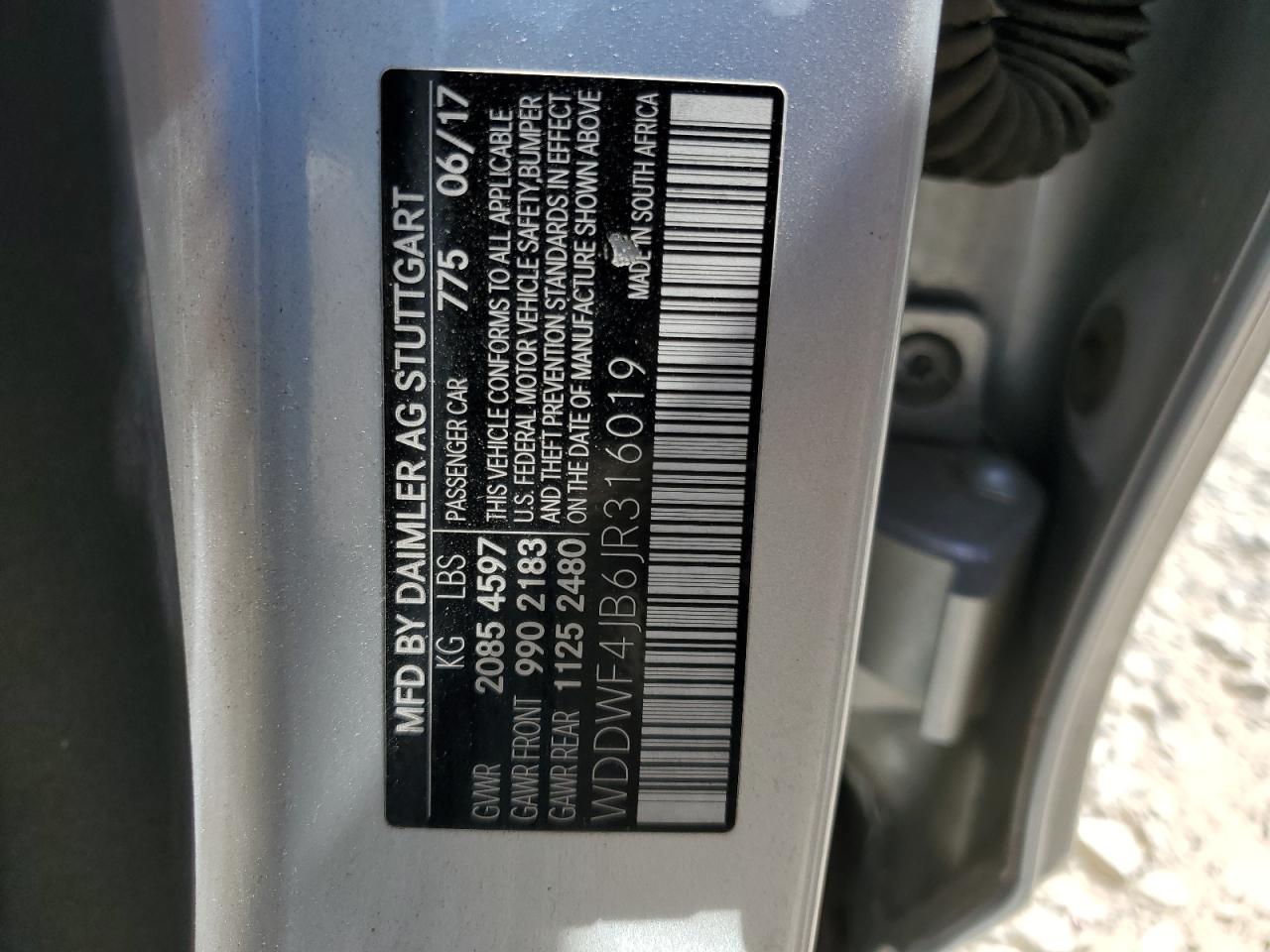 2018 Mercedes-Benz C 300 VIN: WDDWF4JB6JR316019 Lot: 66223745