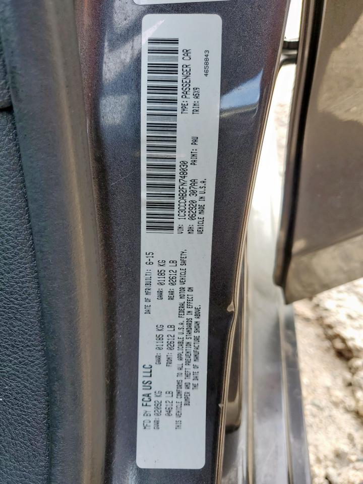 2015 Chrysler 200 Limited VIN: 1C3CCCAB2FN748030 Lot: 63711365