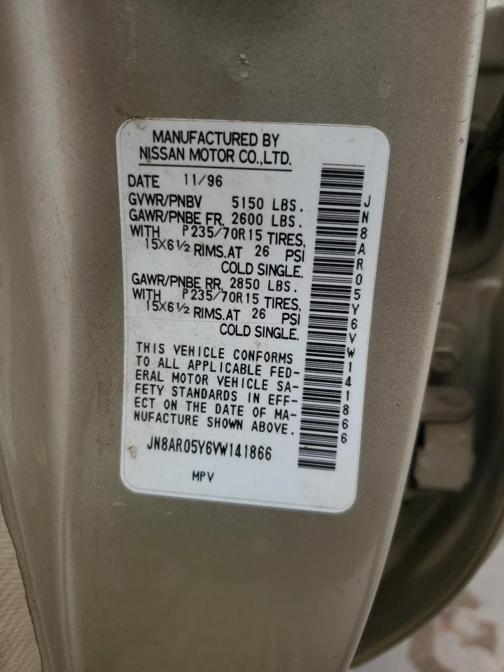 1997 Nissan Pathfinder Le VIN: JN8AR05Y6VW141866 Lot: 65811225
