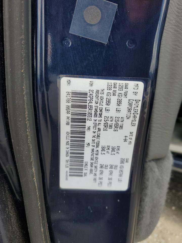 2005 Chrysler Town & Country Limited VIN: 2C4GP64L85R185512 Lot: 63943465