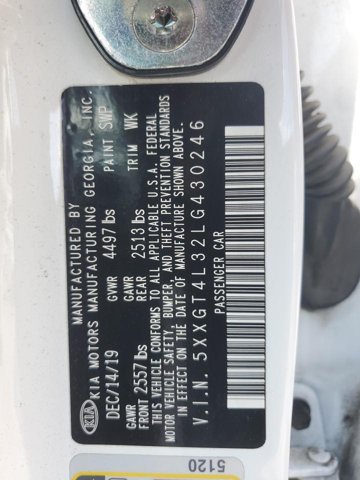 2020 Kia Optima Lx VIN: 5XXGT4L32LG430246 Lot: 64376345