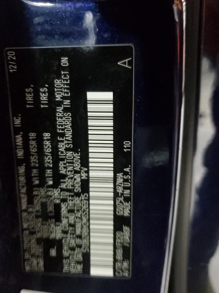 2021 Toyota Highlander L VIN: 5TDBZRBH2MS526915 Lot: 66233445