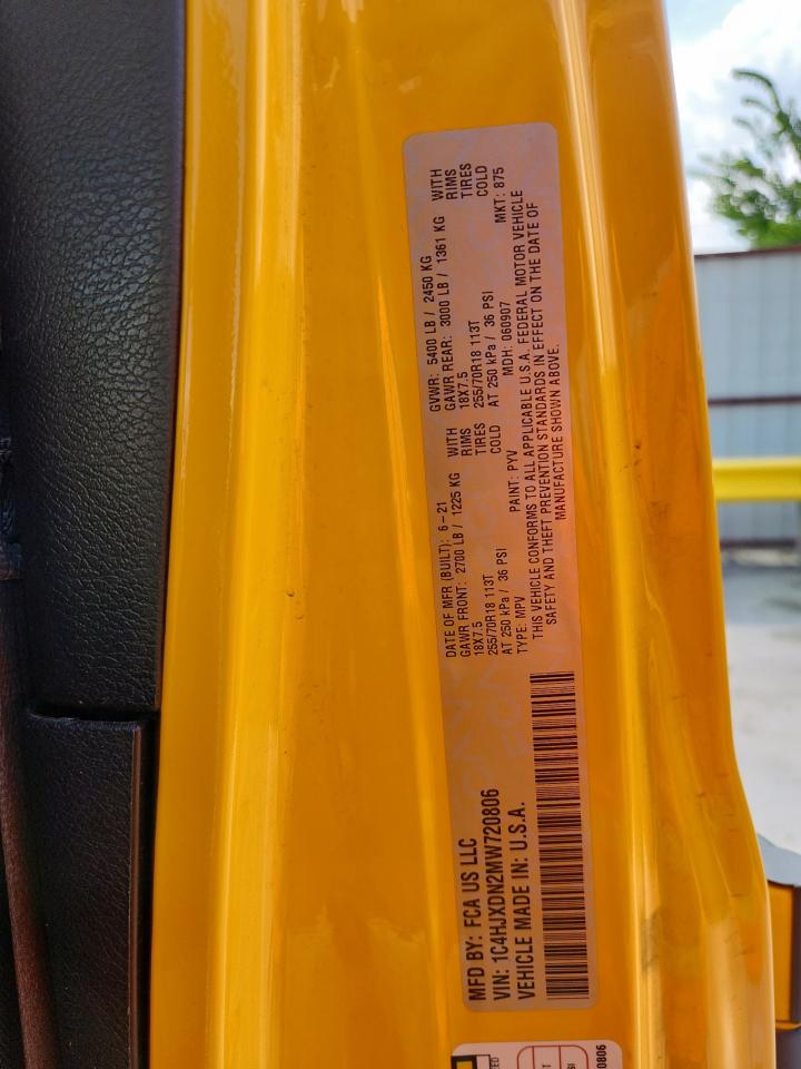 2021 Jeep Wrangler Unlimited Sport VIN: 1C4HJXDN2MW720806 Lot: 64544025