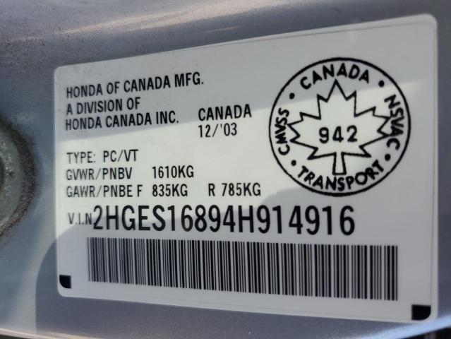 2004 HONDA CIVIC SI  