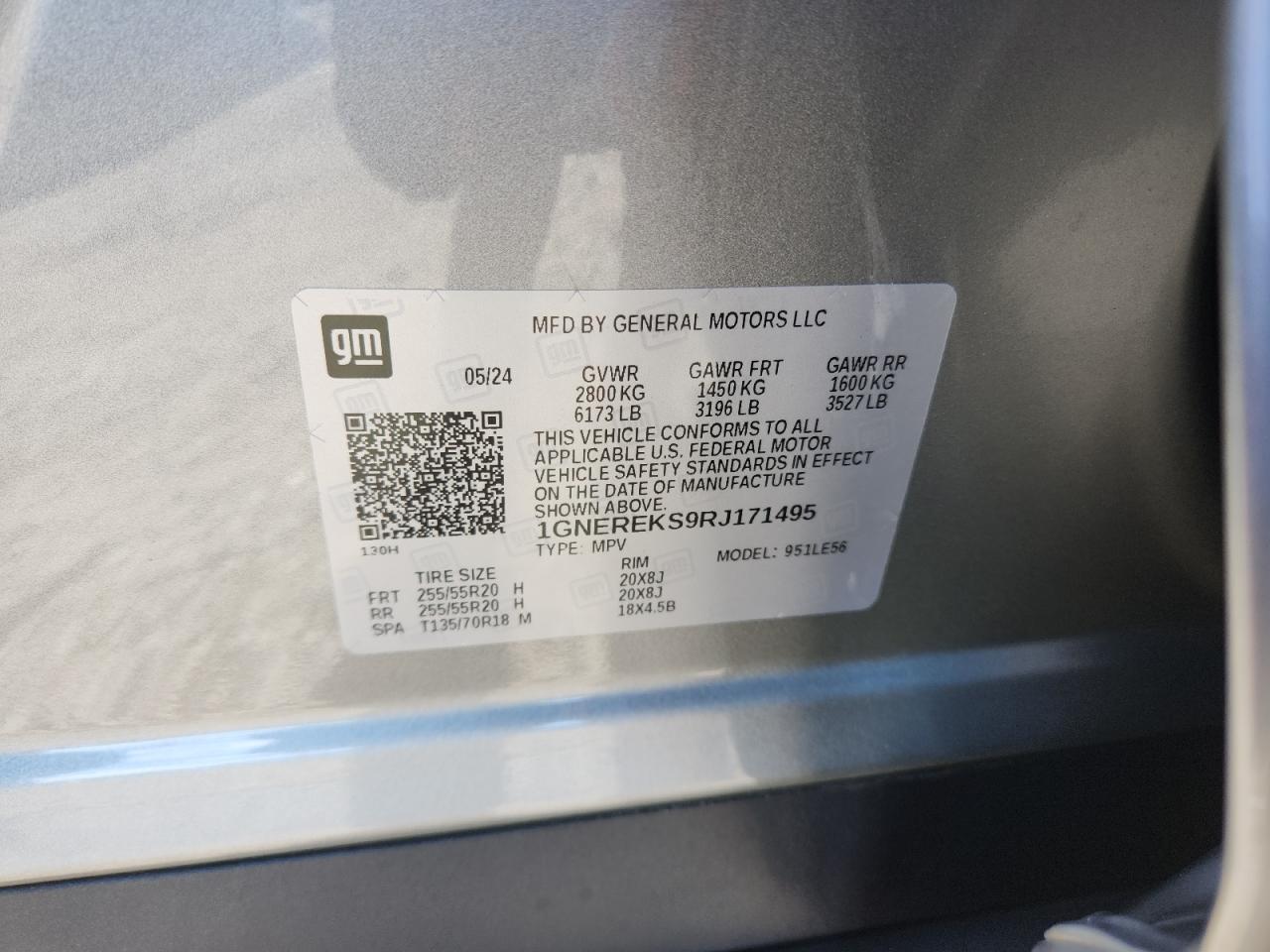 2024 Chevrolet Traverse Ls VIN: 1GNEREKS9RJ171495 Lot: 65539955