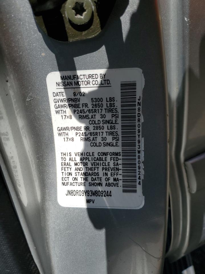 jn8dr09y93w809244 JN8DR09Y93W809244 2003 Nissan Pathfinder Le
