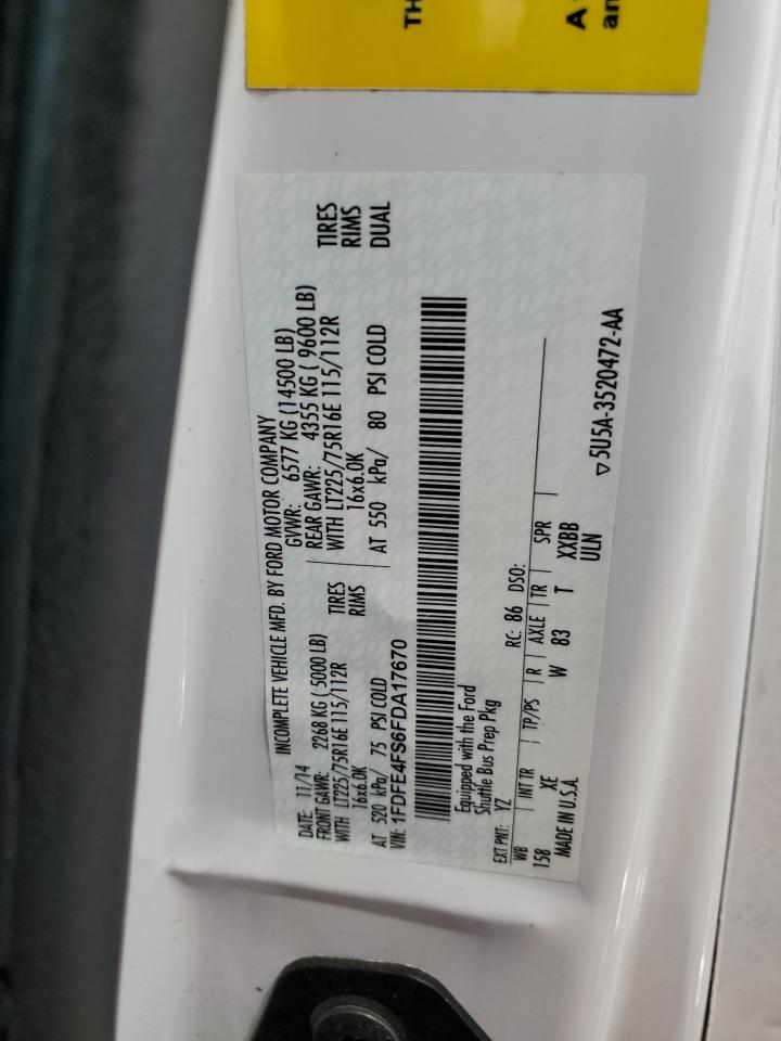 2015 Ford Econoline - Transit Vehicles VIN: 1FDFE4FS6FDA17670 Lot: 64122005