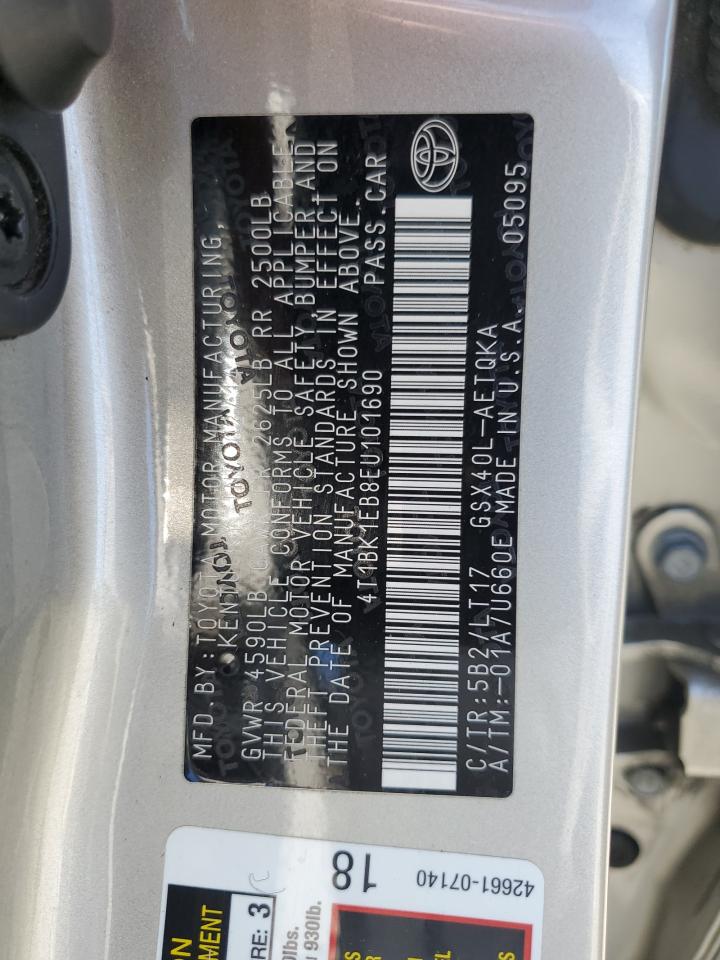 2014 Toyota Avalon Base VIN: 4T1BK1EB8EU101690 Lot: 64757065