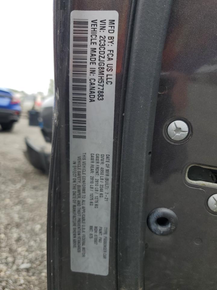 2021 Dodge Challenger Gt VIN: 2C3CDZJG8MH577883 Lot: 63712395