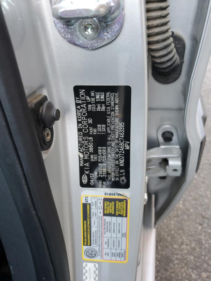 2012 Kia Soul + VIN: KNDJT2A68C7463395 Lot: 63141015