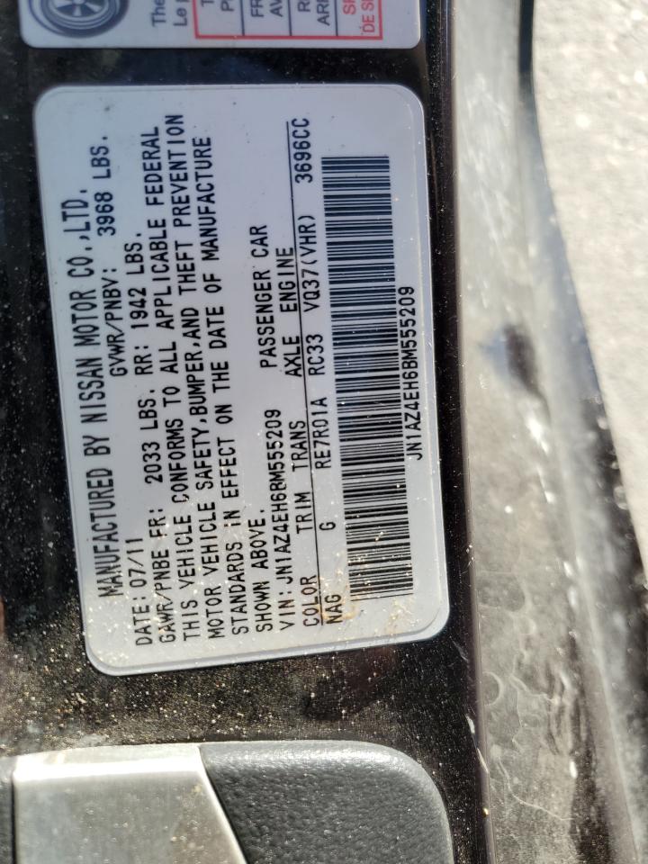 2011 Nissan 370Z Base VIN: JN1AZ4EH6BM555209 Lot: 64577005
