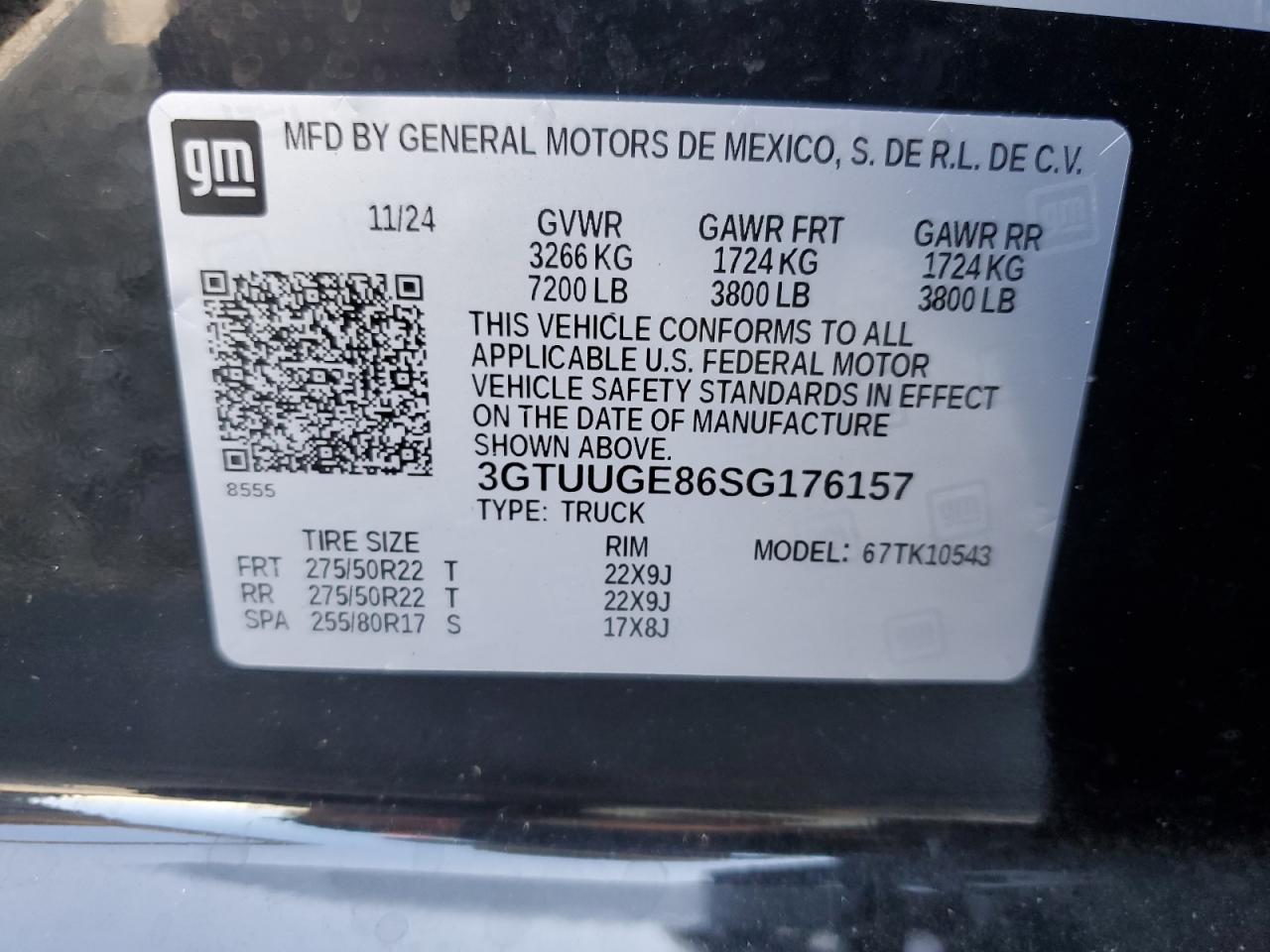 3gtuuge86sg176157 3GTUUGE86SG176157 2025 GMC Sierra K1500 Denali