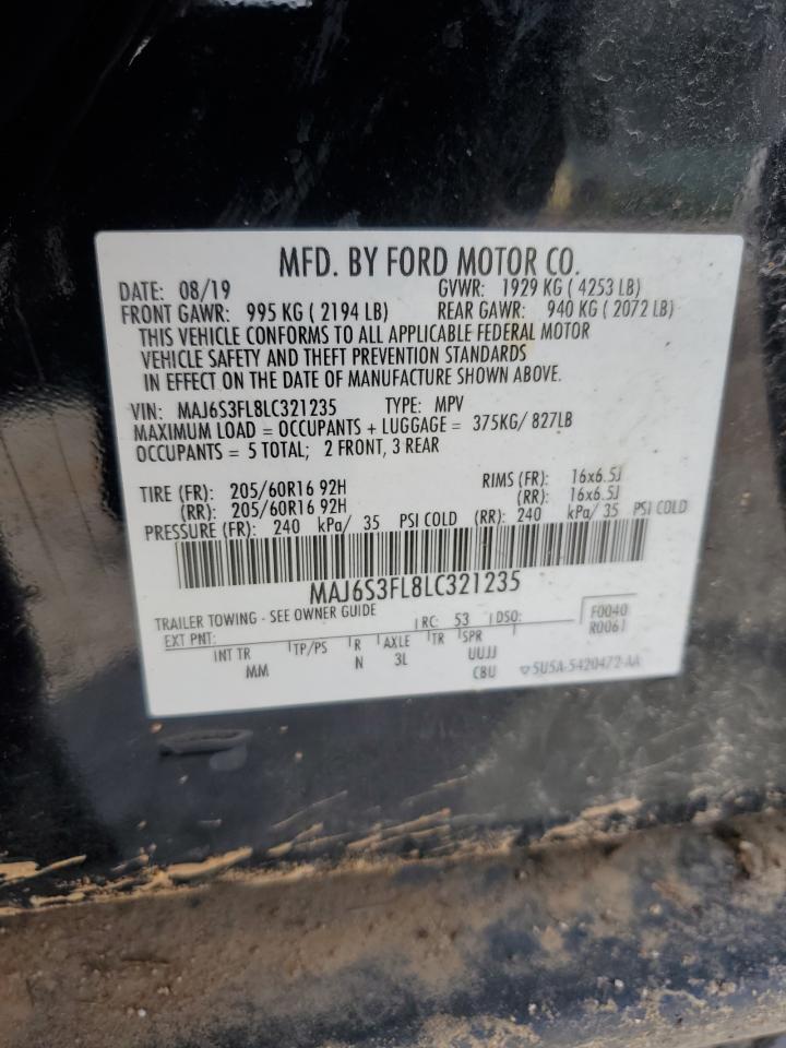 2020 Ford Ecosport S VIN: MAJ6S3FL8LC321235 Lot: 64773335