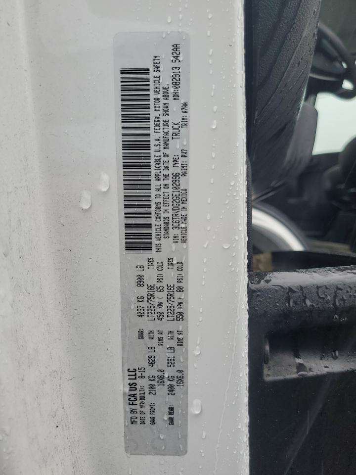 2016 Ram Promaster 2500 2500 High VIN: 3C6TRVDG2GE102996 Lot: 63736825