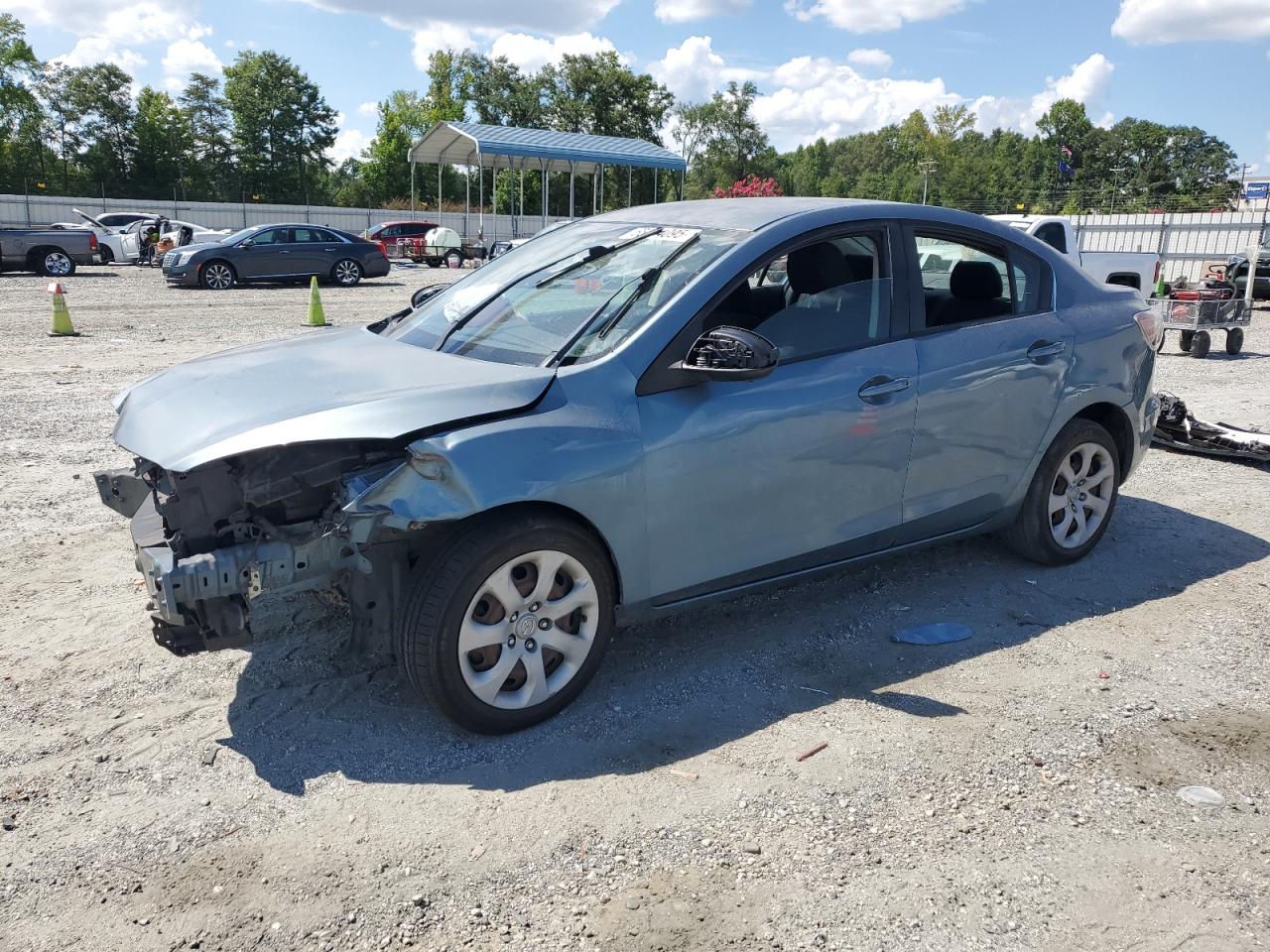 2011 Mazda 3 I blue sedan gas JM1BL1UG2B1426198 photo #1