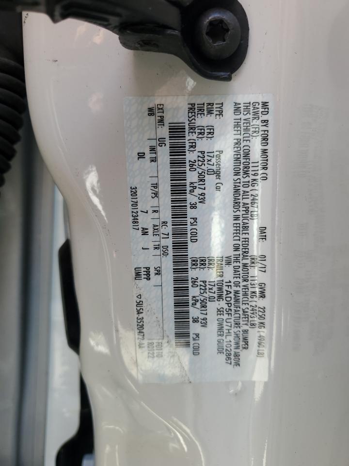 2017 Ford C-Max Titanium VIN: 1FADP5FU7HL102867 Lot: 63239295