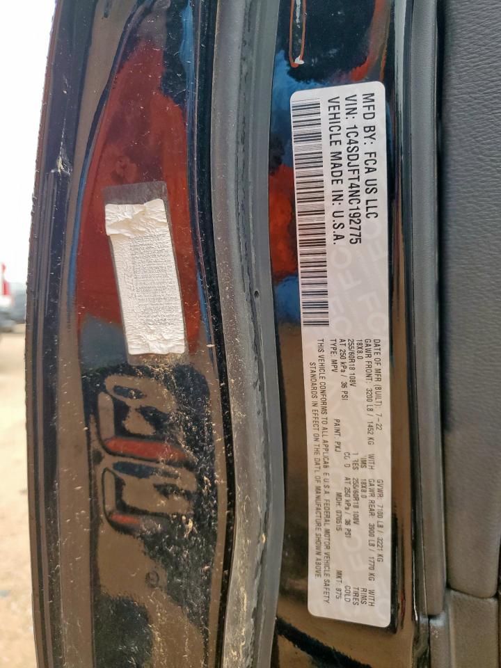 2022 Dodge Durango Pursuit VIN: 1C4SDJFT4NC192775 Lot: 62167425