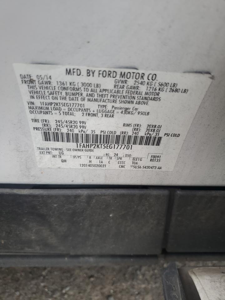 2014 Ford Taurus Sho VIN: 1FAHP2KT5EG177701 Lot: 63389655