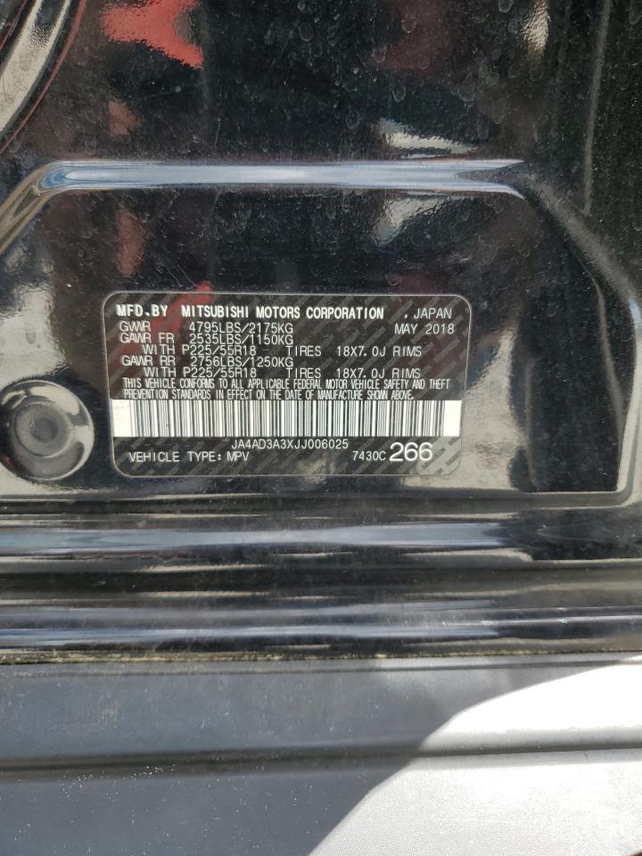 2018 Mitsubishi Outlander Se VIN: JA4AD3A3XJJ006025 Lot: 64743565