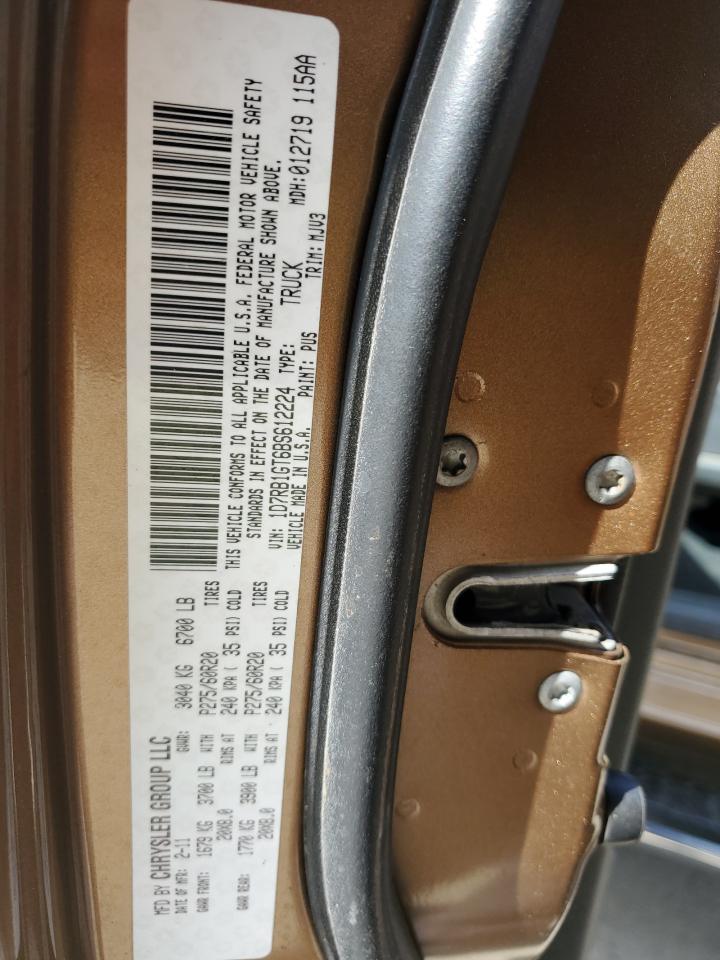 2011 Dodge Ram 1500 VIN: 1D7RB1GT6BS612224 Lot: 63081085