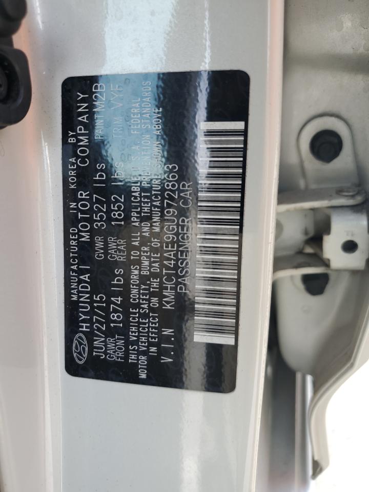 2016 Hyundai Accent Se VIN: KMHCT4AE9GU972863 Lot: 64435305