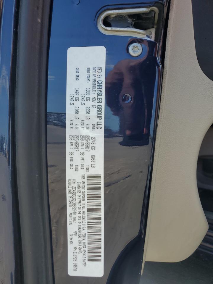 2013 Dodge Grand Caravan Sxt VIN: 2C4RDGCG1DR602740 Lot: 66849945