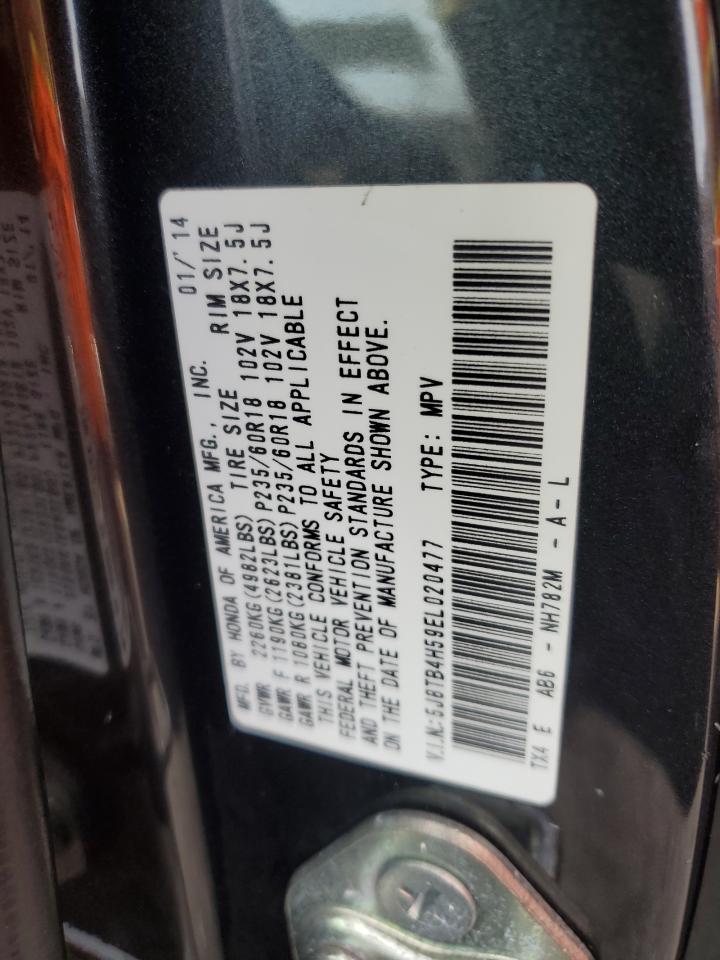 2014 Acura Rdx Technology VIN: 5J8TB4H59EL020477 Lot: 65216745