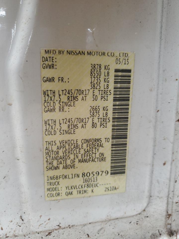1n6bf0kl1fn805979 1N6BF0KL1FN805979 2015 Nissan Nv 1500