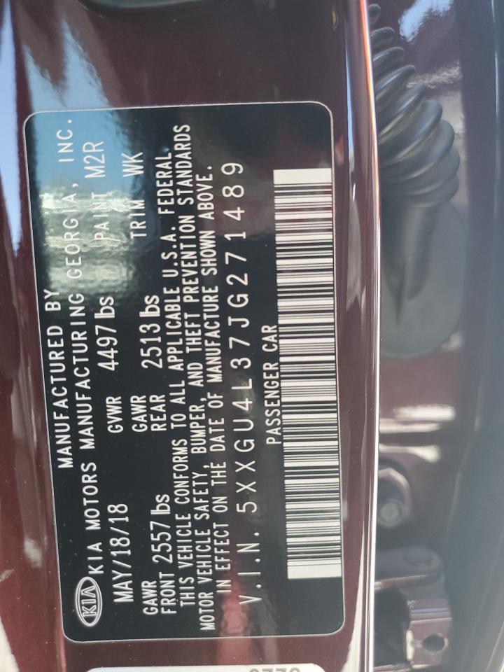 5xxgu4l37jg271489 5XXGU4L37JG271489 2018 Kia Optima Ex