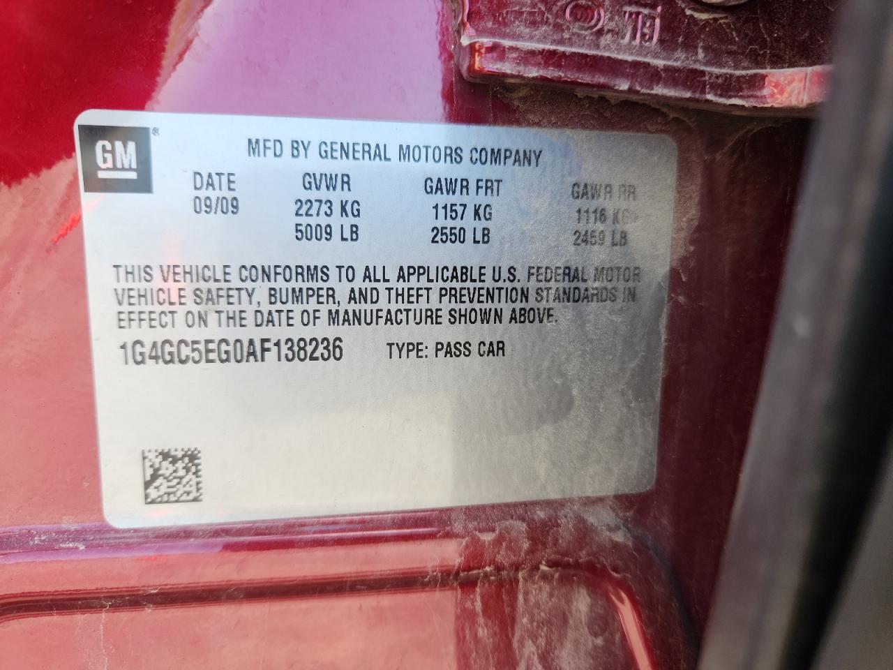 2010 Buick Lacrosse Cxl VIN: 1G4GC5EG0AF138236 Lot: 64271435