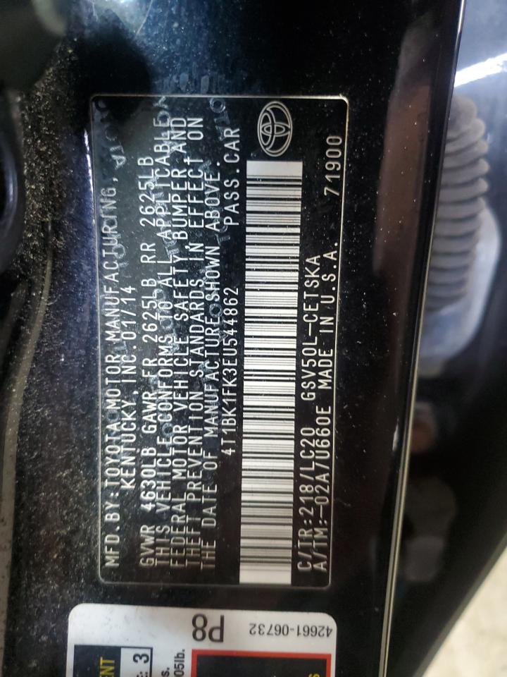 4t1bk1fk3eu544862 4T1BK1FK3EU544862 2014 Toyota Camry Se