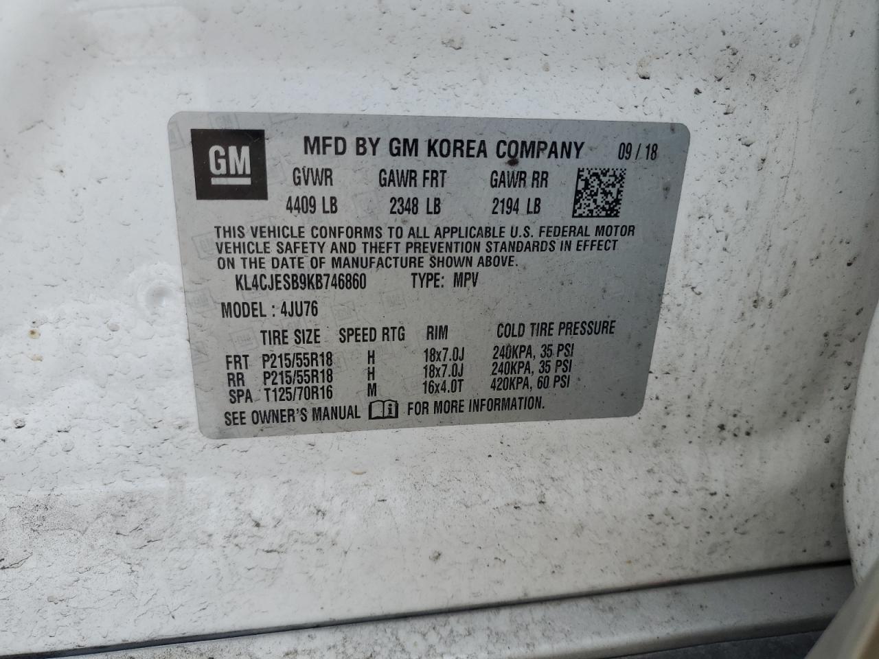 2017 Buick Encore Essence VIN: KL4CJGSB2HB183588 Lot: 64598895