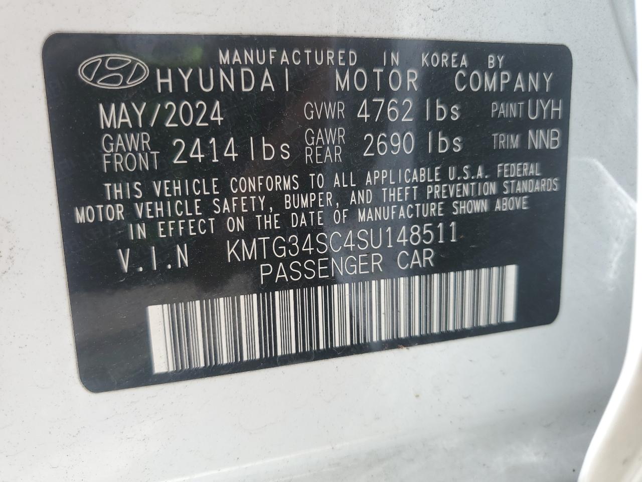 2025 Genesis G70 Base VIN: KMTG34SC4SU148511 Lot: 65563815