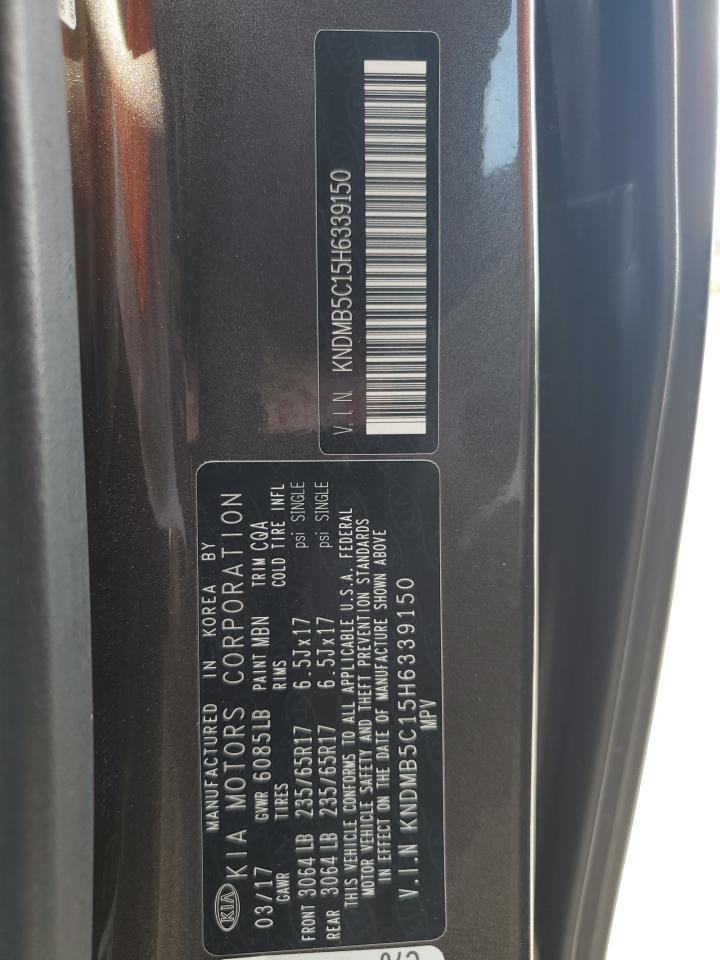 2017 Kia Sedona Lx VIN: KNDMB5C15H6339150 Lot: 65585785