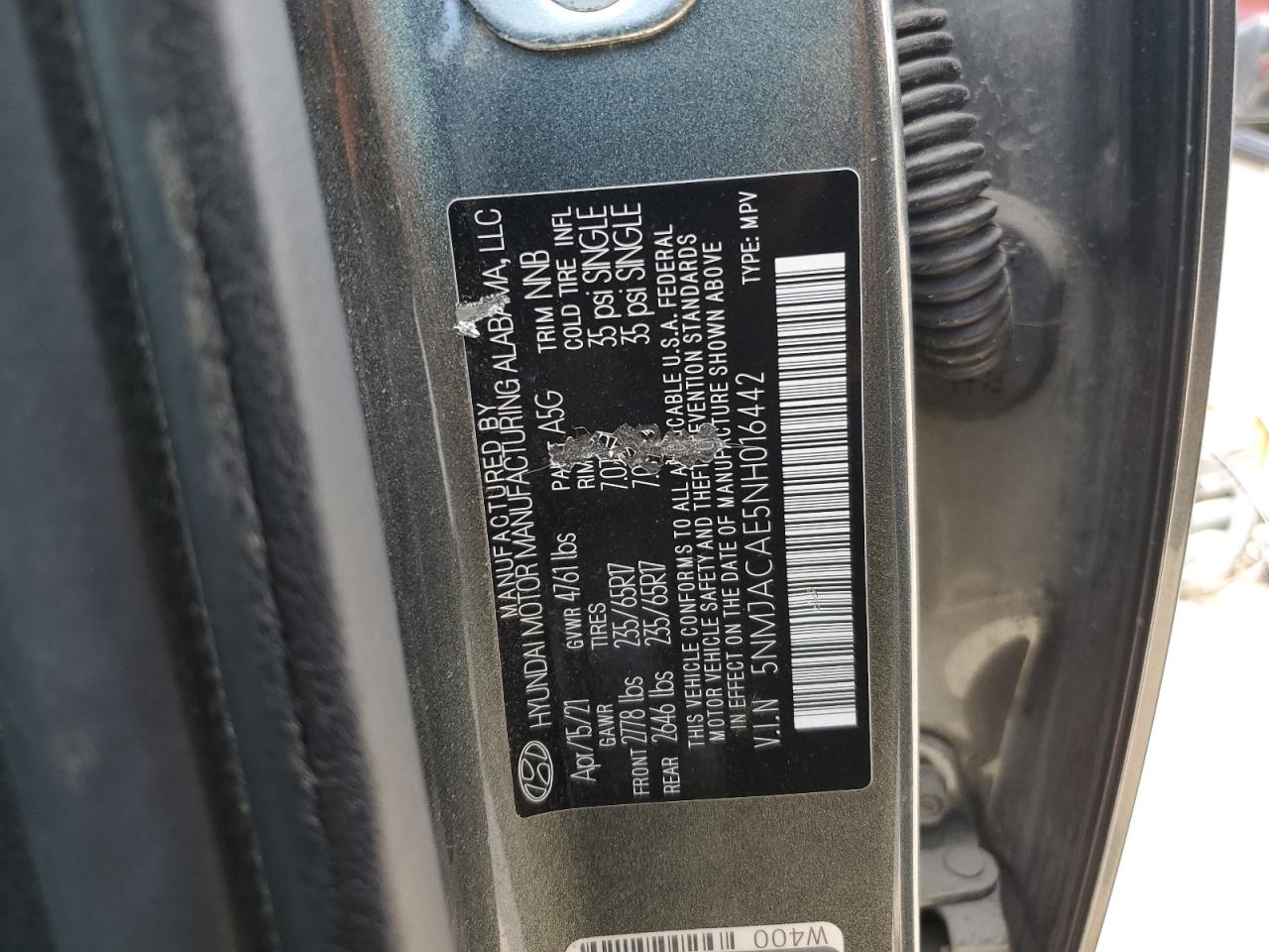 2022 Hyundai Tucson Se VIN: 5NMJACAE5NH016442 Lot: 63991065