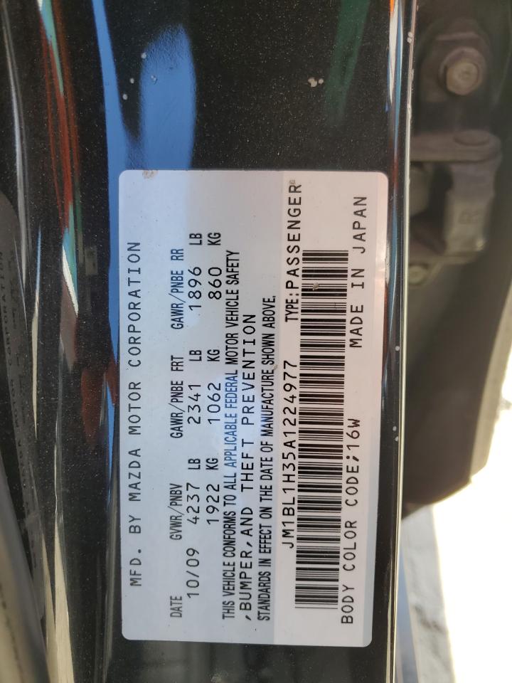 2010 Mazda Speed 3 VIN: JM1BL1H35A1224977 Lot: 63865155