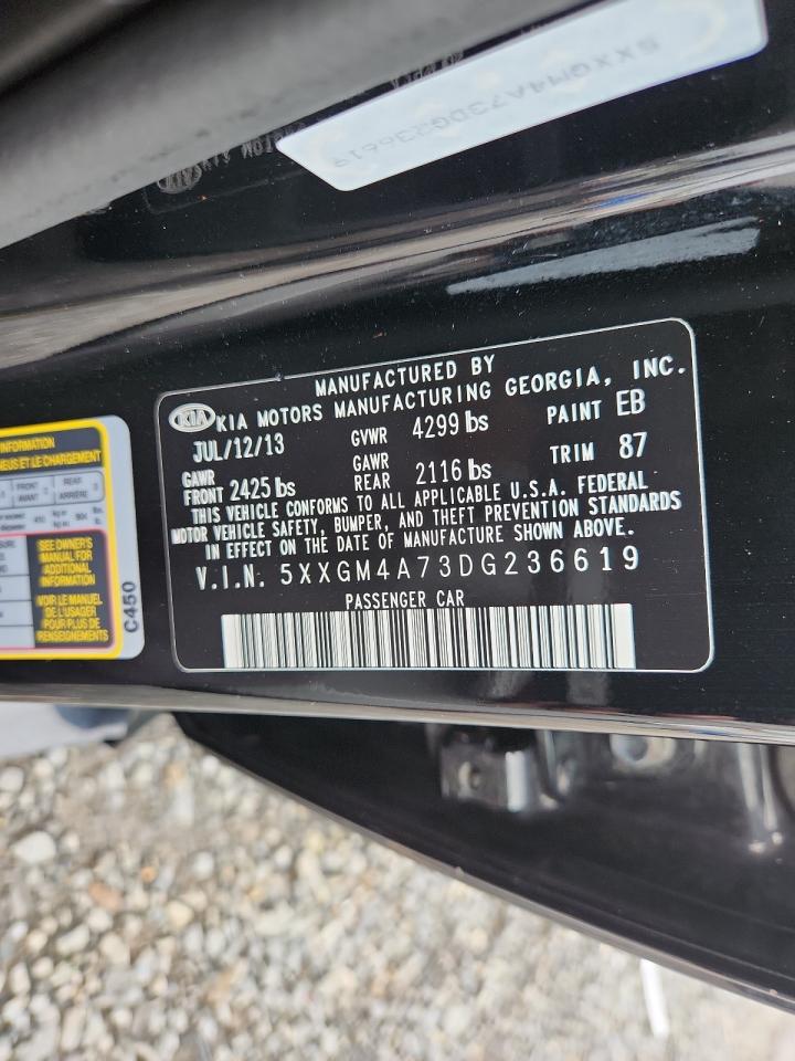 2013 Kia Optima Lx VIN: 5XXGM4A73DG236619 Lot: 64490465