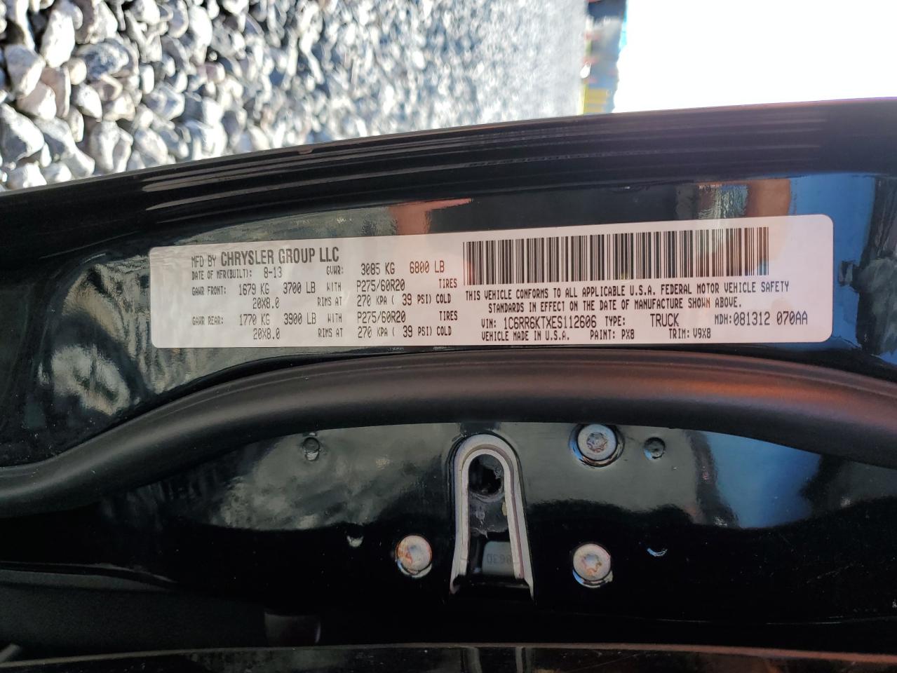 2014 Ram 1500 St VIN: 1C6RR6KTXES112606 Lot: 65202215