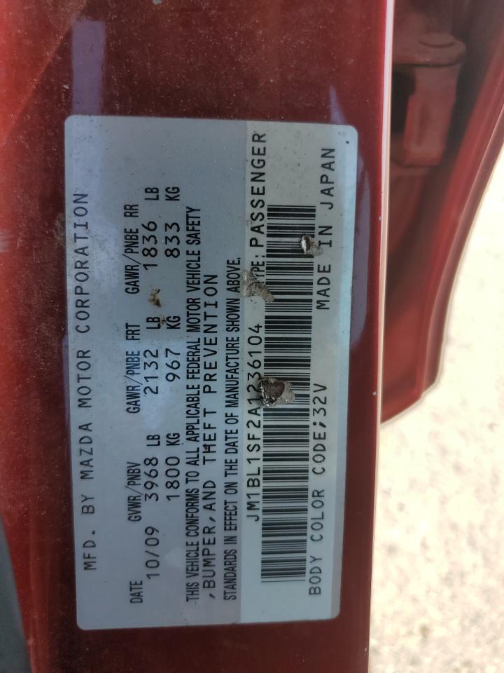 2010 Mazda 3 I VIN: JM1BL1SF2A1236104 Lot: 65600165