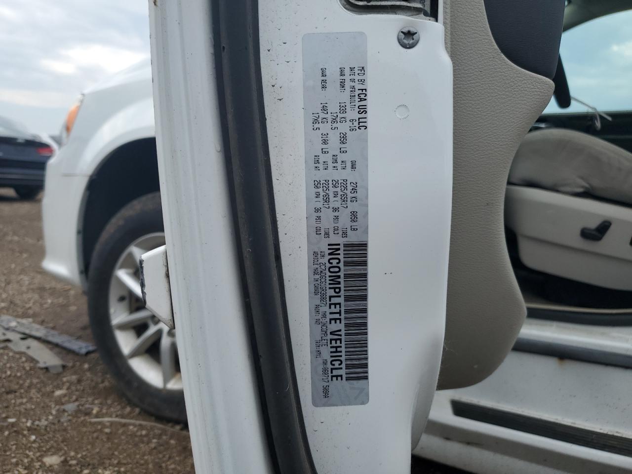 2016 Dodge Grand Caravan Sxt VIN: 2C7WDGCG2GR366058 Lot: 62351675