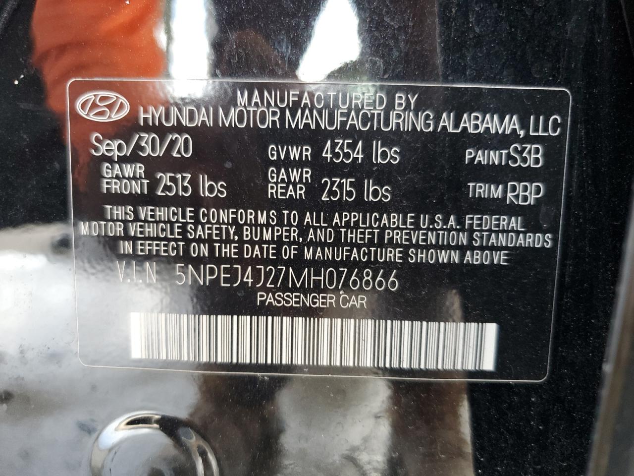 2021 Hyundai Sonata Sel Plus VIN: 5NPEJ4J27MH076866 Lot: 65276815