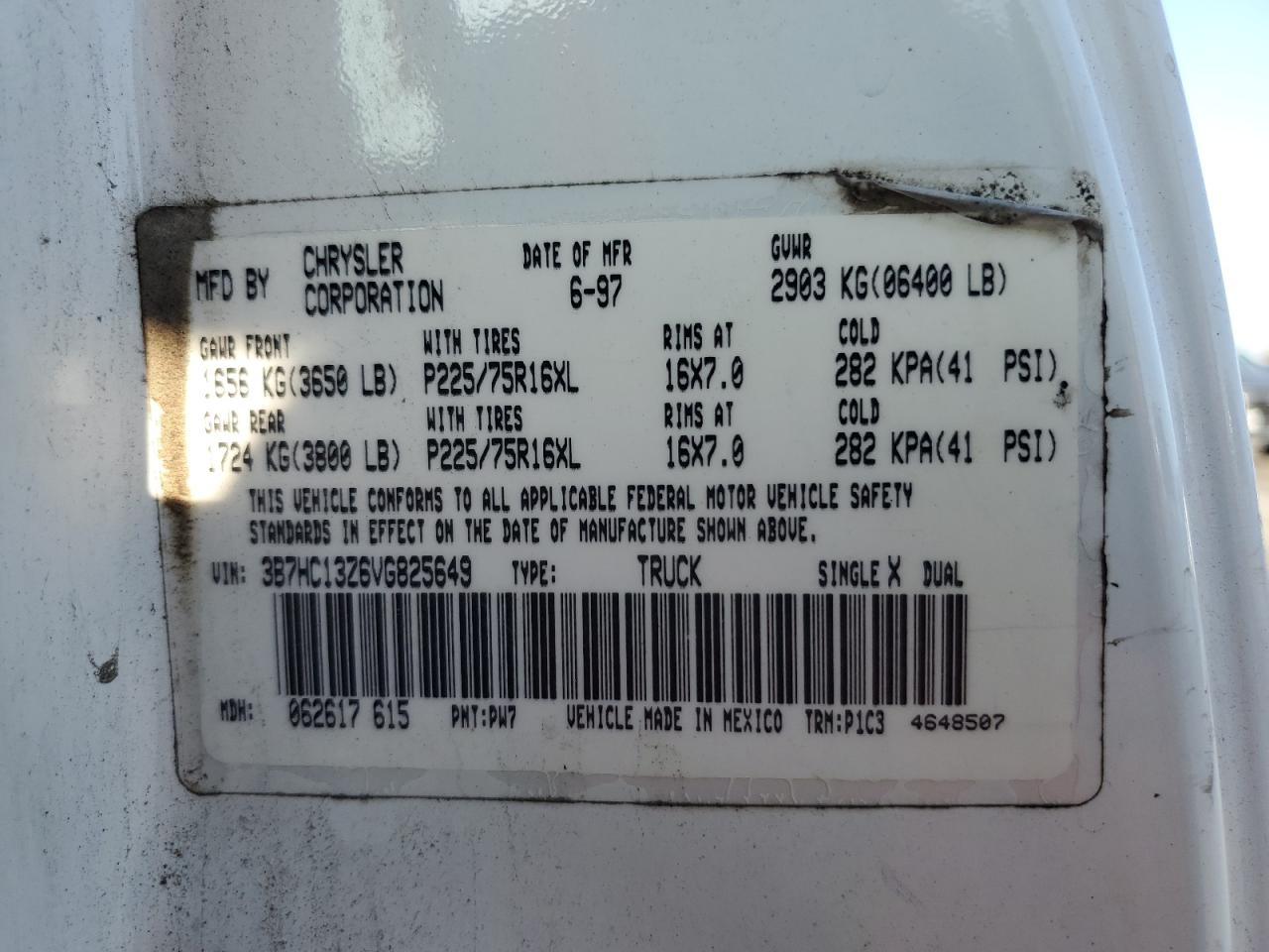 1977 Dodge Ram 1500 VIN: 3B7HC13Z6VG825649 Lot: 63810755