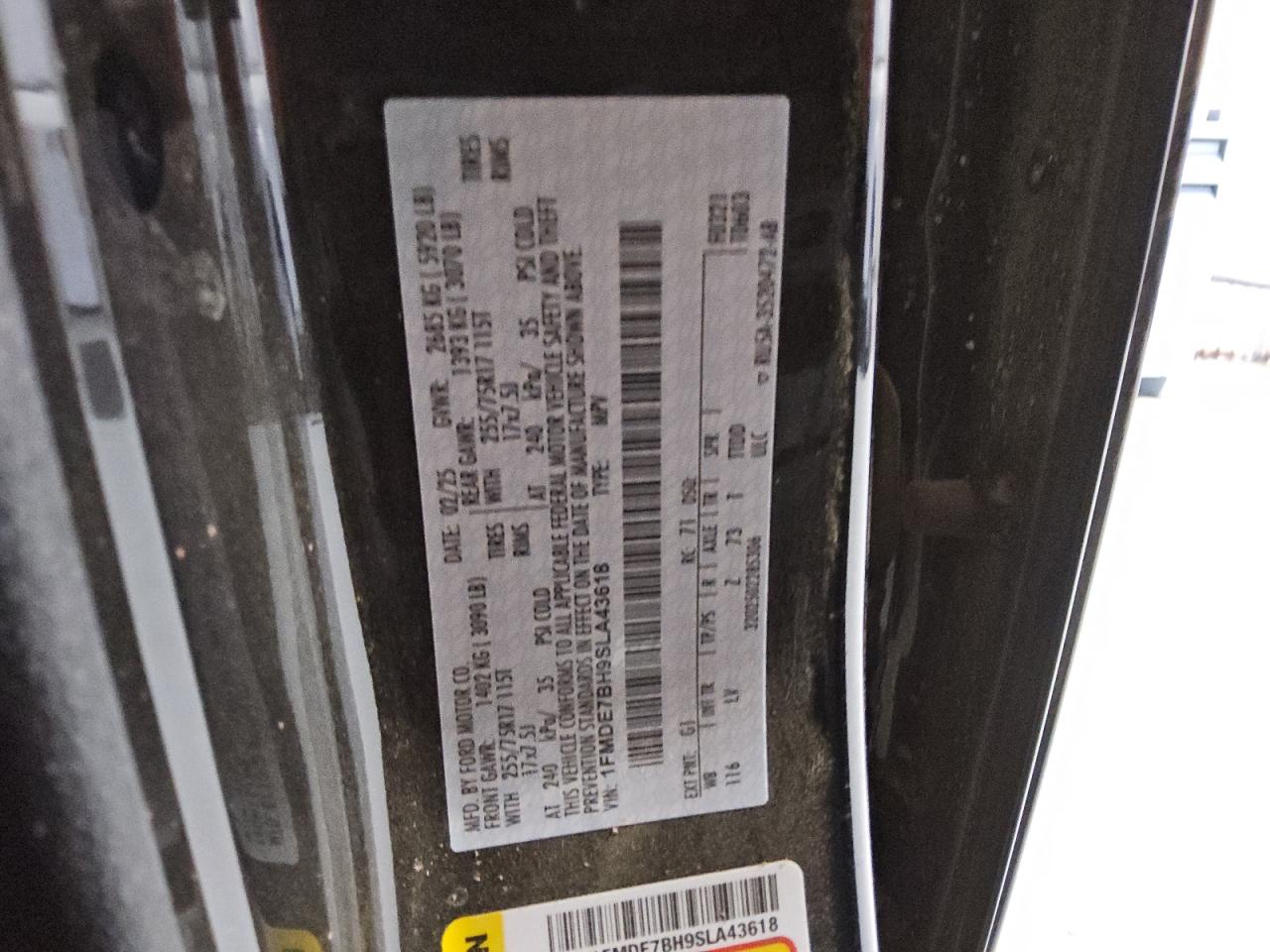 2025 Ford Bronco Big Bend VIN: 1FMDE7BH9SLA43618 Lot: 63977985