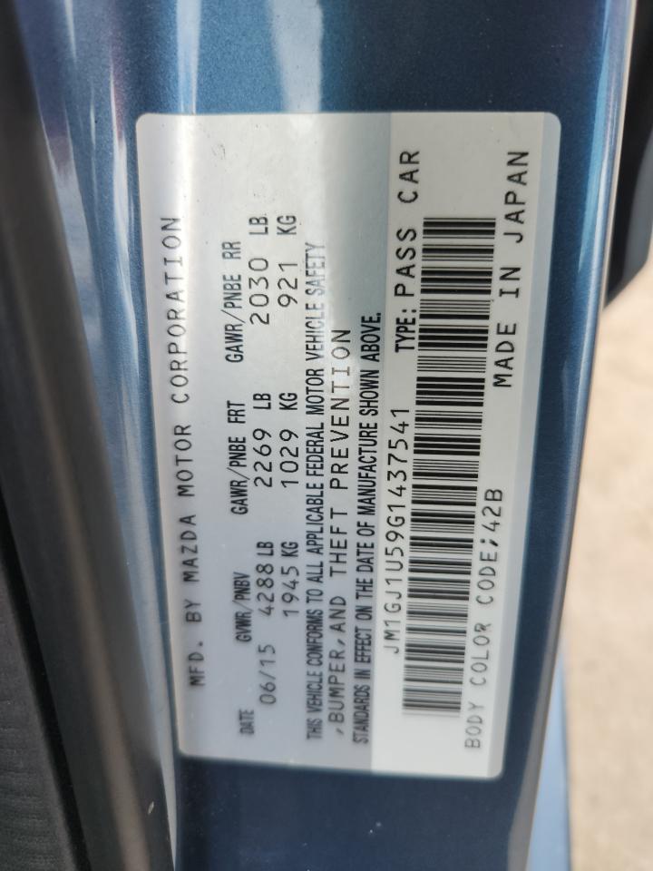 2016 Mazda 6 Sport VIN: JM1GJ1U59G1437541 Lot: 64952965