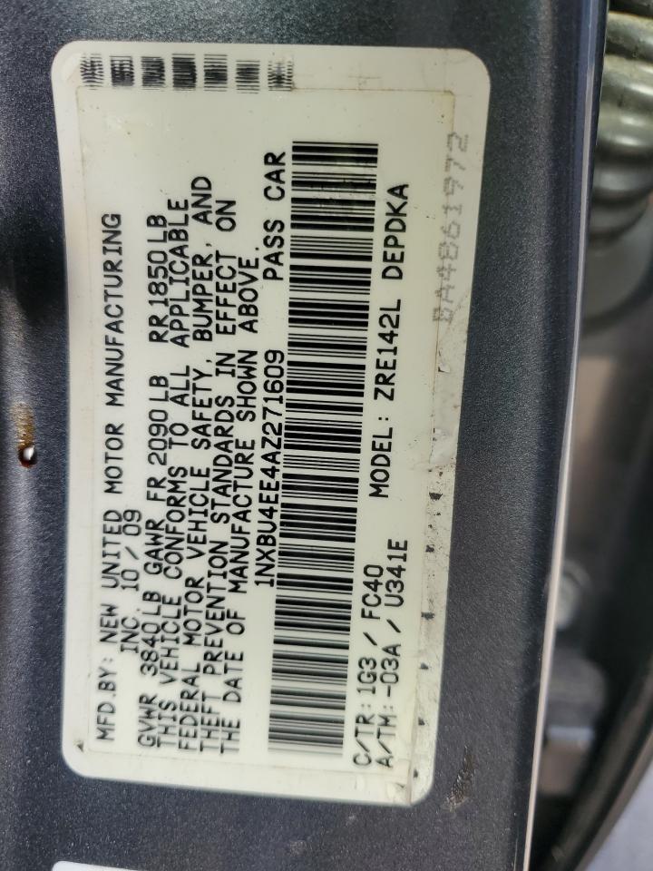 2010 Toyota Corolla Base VIN: 1NXBU4EE4AZ271609 Lot: 65338705